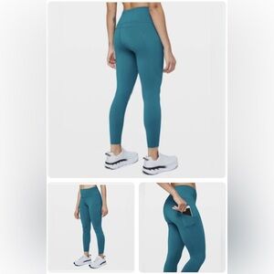 Teal Lululemon Fast Free Leggings Size 4
